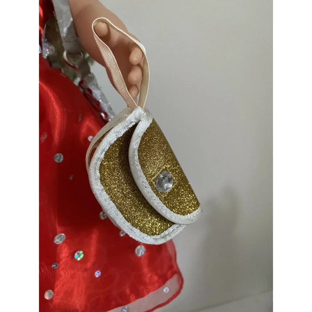 American Girl Doll Retired Accessory Gold Hand Purse Clutch Battat‎ Doll 18
